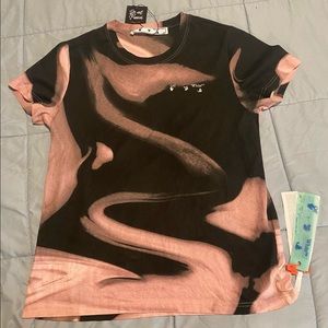 Off-White Liquid Melt Casual Tee Pink/White/Black Size S